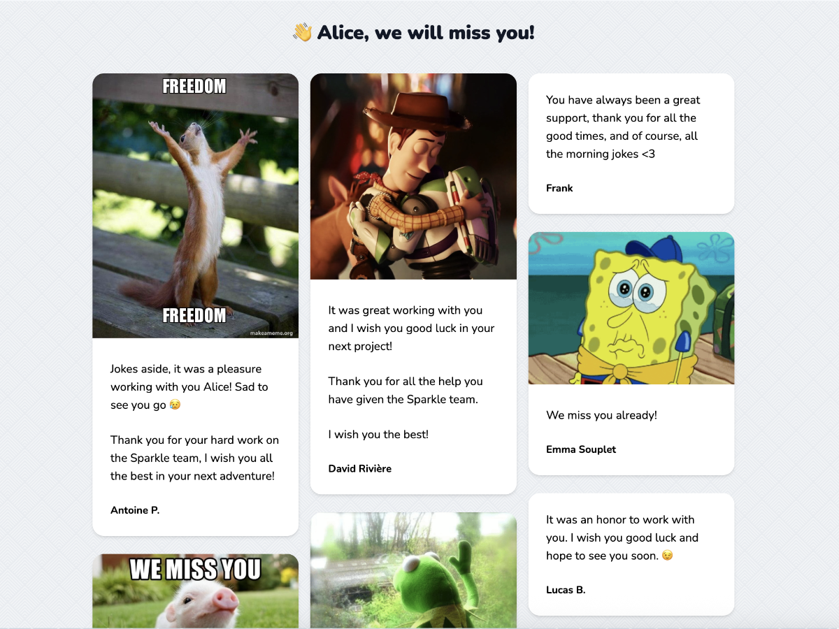 Capture d'écran carte virtuelle avec messages